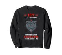 Ordonnance restrictive de Funny Wolf Sarcastic Satan Contre Moi Sweatshirt
