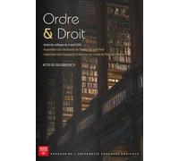 Ordre & Droit - Collectif - P.universite Toulouse 1 Capitole - broché - Etude