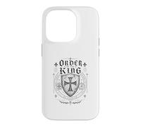 Ordre du Roi Non No omine Deo Gloria Backprint Coque pour iPhone 14 Pro