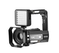 ORDRO AE20 Caméra vidéo 5K Full HD 1080p avec Vision Nocturne Infrarouge pour Youtube, avec veilleuse Infrarouge,Grand Angle 95°, Mode WDR, Stabilisateur EIS, télécommande, 2 Piles