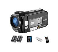 ORDRO AE20 Caméra vidéo numérique 5K Vlogging, Zoom numérique 16x pour Voyage Youtube, caméscope de Vision Nocturne avec Grand Angle 95°, Mode WDR, Stabilisateur EIS
