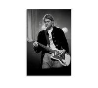 OREAUORN Kurt Cobain Poster mural esthétique vintage sur toile pour salon, chambre à coucher, 60 x 90 cm, style vintage