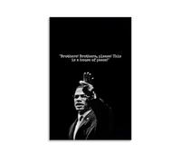 OREAUORN Malcolm X (5) Poster mural sur toile esthétique vintage pour salon, chambre à coucher, 30 x 45 cm, style sans cadre