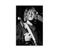 OREAUORN Poster Kurt Cobain (10) - Impression sur toile vintage - Décoration pour salon, chambre à coucher - 30 x 45 cm - Style rétro - Sans cadre