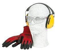 Oregon Kit de sécurité 572870 pour débroussailleuse/tondeuse, gants, casque antibruit, lunettes