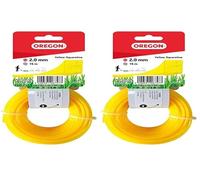 Oregon 69-406-Y Fil carré jaune pour débroussailleuse et débroussailleuse 2,0 mm x 15 m (Lot de 2)