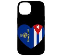 Oregon and Cuba Flags: Heart Shaped Unity Coque pour iPhone 14