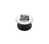 Oregon Aquarelle Paysage Pacifique Nord-Ouest Nature Design PopSockets PopGrip Adhésif
