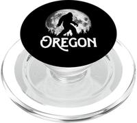 Oregon Bigfoot at Night! Cool Full Moon & Trees Sasquatch PopSockets PopGrip pour MagSafe