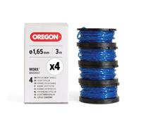 Oregon Bobine de Fil de Débroussailleuse 1.65 mm pour Worx, lot de 4 | Remplacement Exact du Modèle WA0004.1, Compatible avec Débroussailleuse Worx, fil Oregon Gatorline Torsadé Carré