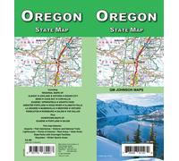 Oregon : carte de l'état | GM Johnson