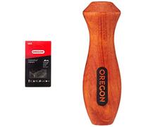 Oregon ControlCut 21BPX, Chaîne de tronçonneuse 72 maillons pour guides de 45cm, Pas de .325", Jauge 1,5mm & 534370 Poignée de lime en bois pour tronçonneuse