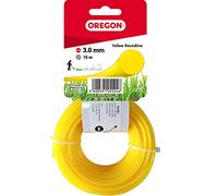 Oregon Fil de Débroussailleuse 3 mm Jaune Rond, 3.0mm x 15m | Coupe-bordures, entretien des pelouses, parterres de fleurs, jardin, Fil nylon résistant, compatible avec modèles standards