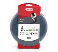 Oregon Fil de débroussailleuse Matériau double 3mm, Coupe herbes hautes, mauvaises herbes, végétation dense, Fil nylon haute résistance, compatible avec modèles standards, 3.0mm x 60m (106502E)