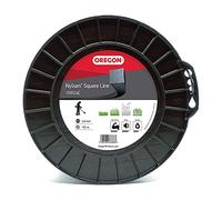 Oregon Fil de débroussailleuse Nylon Carré 3mm, Coupe herbes hautes, mauvaises herbes, végétation dense, Fil nylon haute résistance, compatible avec modèles standards, 3.0mm x 155m (109524E)