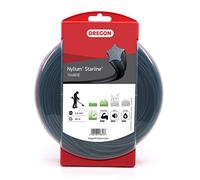 Oregon Fil de débroussailleuse Nylon Étoile 2.4mm, Coupe Herbes Hautes, Mauvaises Herbes, végétation Dense, Fil Nylon Haute résistance, Compatible avec modèles Standards, 2.4mm x 90m (104883E)