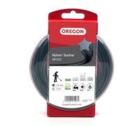 Oregon Fil de débroussailleuse Nylon Étoile 2mm, Coupe herbes hautes, mauvaises herbes, végétation dense, Fil nylon haute résistance, compatible avec modèles standards, 2.0mm x 15m (581222)