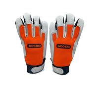 OREGON Gants de travail techniques Sylviculture, jardinage et travaux extérieurs, résistants aux coupures et à l’abrasion, paume et bouts des doigts renforcés enduits de PU, certifiés CE - Taille L