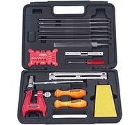 Oregon Kit d'affûtage de chaîne de tronçonneuse avec malette Rigide, Contient des Limes, des poignées, Une jauge de Profondeur, Un étau à souche, Une cale d'abattage et d'autres Accessoires