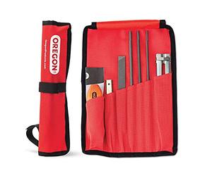 Oregon Kit d'affûtage Universel pour Champ de tronçonneuse - Contient des Limes Rondes de 5/32", 3/16" et 7/32", Lime Plate de 15,2 cm, poignée, Instructions de classement et Sac de Voyage (617067)
