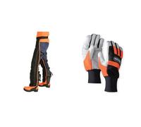 Oregon Kit de vêtements de sécurité Type A pour Travail à la tronçonneuse avec Jambières Universelles et Gants Taille M