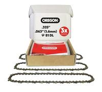 Oregon Lot de 3 Chaîne de Tronçonneuse,325" pour Guide de 50cm (20"), Jauge .063" (1,6mm), 81 Maillons - Stihl Chaîne Rechange, Semi-ciseau, Compatible Stihl Modeles et plus