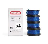 Oregon Lot de 4 bobines de bobines de débroussailleuse Worx pré-remplies pour Worx, Remplacement Exact pour WA0004, Compatible avec Plusieurs débroussailleuses Worx, équipée d'une Bobine torsadée