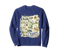 Oregon, Or, USA, Cartes, icônes Sweatshirt