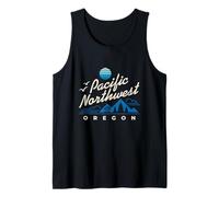 Oregon Pacific Northwest Outdoor Landscape Retro Sunset Débardeur