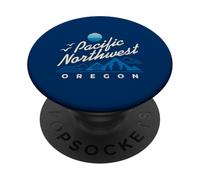 Oregon Pacific Northwest Outdoor Landscape Retro Sunset PopSockets PopGrip Adhésif