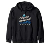 Oregon Pacific Northwest Outdoor Landscape Retro Sunset Sweat à Capuche