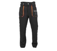 Pantalon de protection pour tronçonneuse Yukon Oregon, type A, noir/orange, taille 38-40, longueur 79 cm