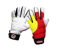 Oregon Protect Pro Gants de Tronçonneuse Cuir Rouge/Jaune, S | EPI haute visibilité, technologie ForestXFiber, protection renforcée main gauche