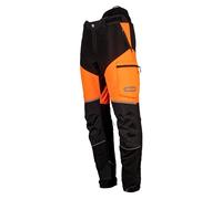 Oregon Protect Pro Pantalon Protection Tronçonneuse, EPI Haute Visibilité, Tissu Respirant, Pantalon De Sécurité, Équipement de Protection, Travaux Forestiers et Extérieurs, Orange/Noir, Taille XL