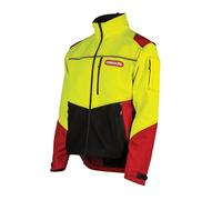 Oregon Protect Pro Veste Haute Visibilité, EPI Professionnel Toutes Saisons, Déperlante, Respirante, Bandes Réfléchissantes, 5 Poches, pour Tronçonneuse, Travaux Forestiers et Extérieurs, Taille 2XL