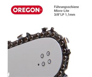OREGON Rail Guidée Micro Lite .3/8" 1,1mm 52TG 35cm