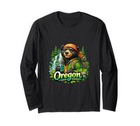 Oregon Randonnée Ours Forêt Cascade Vibes Manche Longue