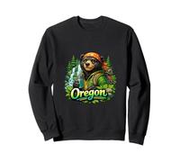 Oregon Randonnée Ours Forêt Cascade Vibes Sweatshirt