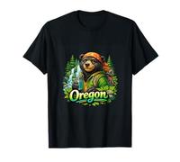 Oregon Randonnée Ours Forêt Cascade Vibes T-Shirt