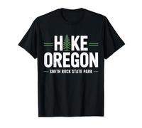 Oregon Smith Rock State Park Hiking Nature Tree Retro Art T-Shirt