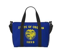 Oregon State Flag Sac de voyage à bandoulière pour femme, sac à main décontracté avec fermeture éclair, convient pour le travail, les voyages, le fitness, les voyages, noir, taille unique