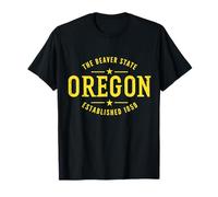 Oregon The Beaver State Estd 1859 Souvenir de Voyage Vintage T-Shirt