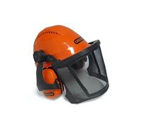 Oregon Waipoua Casque de Sécurité pour Tronçonneuse avec Cache-oreilles de Protection et Visière en Maille, Casque de Protection Confortable Résistant aux Chocs (562413)