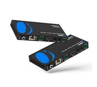 OREI Câble d'extension HDMI sur Ethernet 4K @ 120 Hz - HDBaseT UltraHD 8K @ 30 Hz CAT6/7 - Contrôle HDR, CEC et IR, RS-232 - 120 m avec câble d'alimentation et sortie
