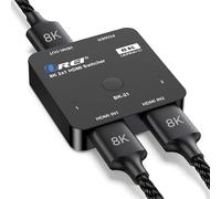 OREI Commutateur HDMI 8K 2 x 1 4K @ 120 Hz - Sélecteur HDMI Automatique 48 Gbos Commutateur Haute résolution Entre 2 entrées Parfait pour Les Jeux, PS5, Xbox, HDR10, Dolby Vision