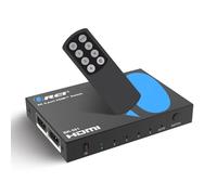 OREI Commutateur HDMI 8K 5 en 1 Sortie - Commutateur HDMI avec télécommande 8K @ 60 Hz 4:2:0/4K @ 120 Hz 4:4:4-48 Gbps avec HDR10+, VRR, ALLM et QFT, CEC - pour PS5, Xbox, Roku, Fire TV