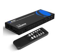 OREI Commutateur matriciel HDMI 4 x 2, commutateur 18 G UltraHD avec arc prend en charge jusqu'à 4K @ 60 Hz et télécommande infrarouge 1080p - Sélection complète de la matrice