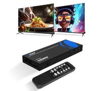 OREI Commutateur matriciel HDMI 4 x 2 - Extraction audio 4K @ 60 Hz, EDID, IR, HDCP 2.2