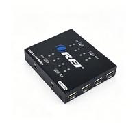 OREI Commutateur matriciel USB 2.0 4x4, multi-OS, double commutation, 4 câbles USB