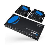 Orei HD12-EX165-K Répartiteur HDMI sur Ethernet CAT6/7 jusqu'à 50,3 m - 1 entrée 2 sorties, 1080p, PoC, contrôle infrarouge, EDID, sortie HDMI (HD12-EX165-K)